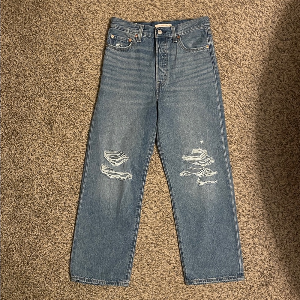 Levi ribcage straight ankle jeans -size 27